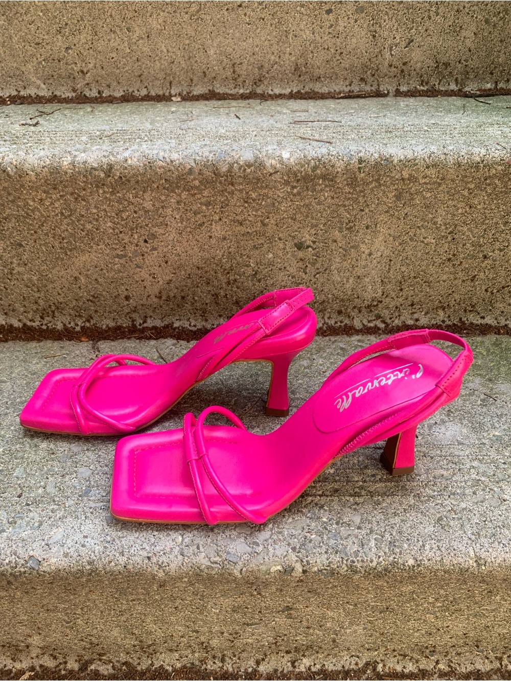 Pink Women's L’Intervalle Strappy Square-Toe Heel Sandals